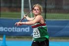 Natasha Wilson winner of the javelin at the Scottish Championships, Scotstoun  Stadium, Glasgow.